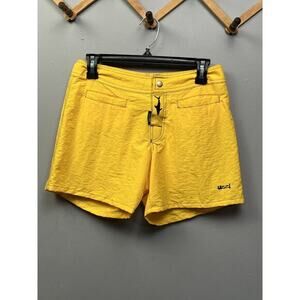 Uzzi‎ Shorts Bright Yellow Nylon Womens size 5/6 Junior Beach Volleyball